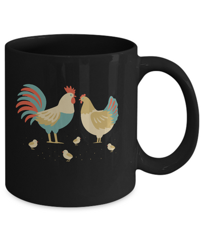 Vintage Retro Chicken Whisperer Poultry Mug-Coffee Mug-11oz Mug-Black