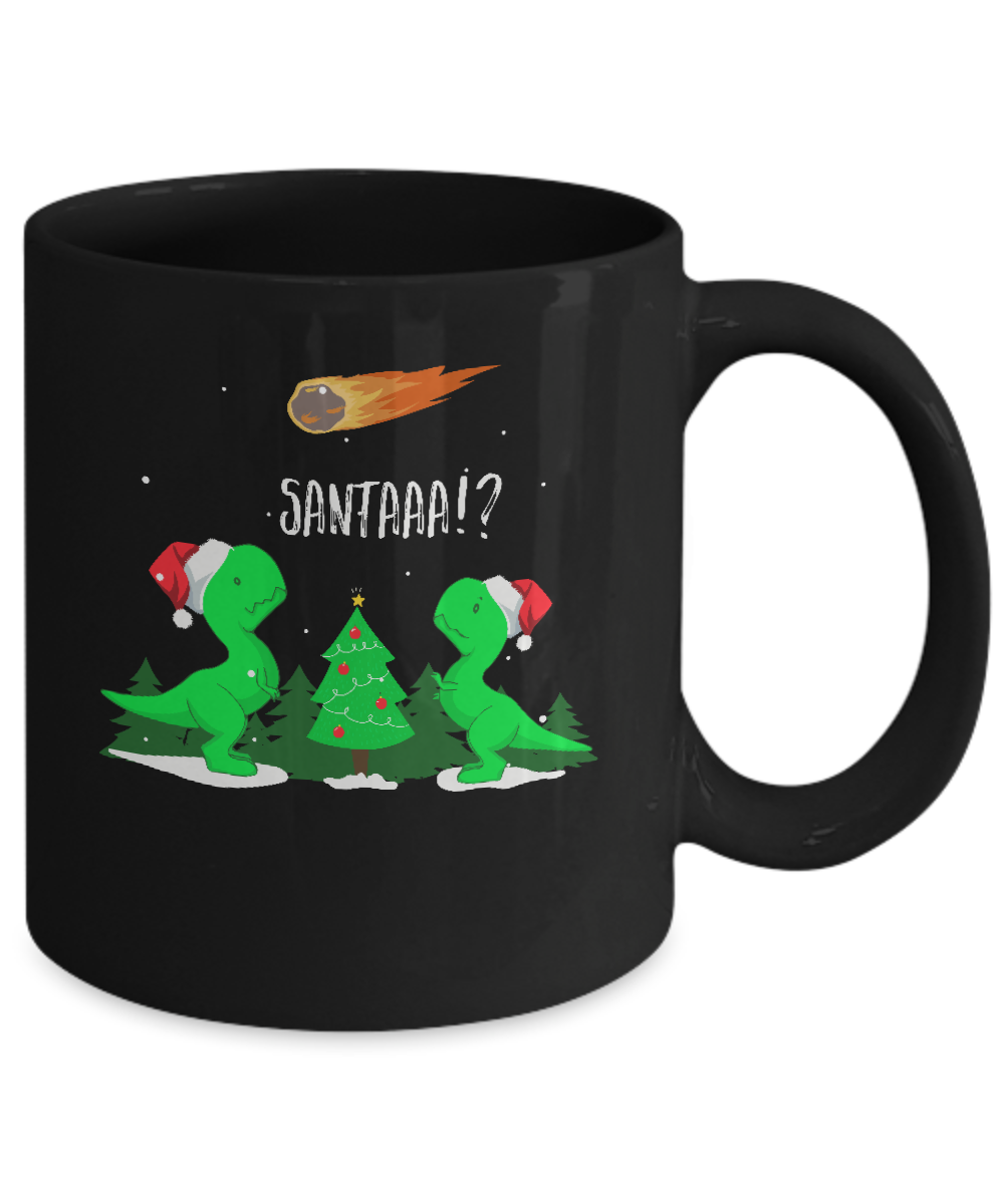 Funny Christmas Dinosaur Gift Cool Dinosaurs Lovers Mug-Coffee Mug-11oz Mug-Black