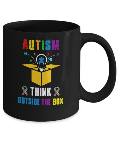 Autism Think Outside The Box Autism Awareness Mug-Coffee Mug-11oz Mug-Black