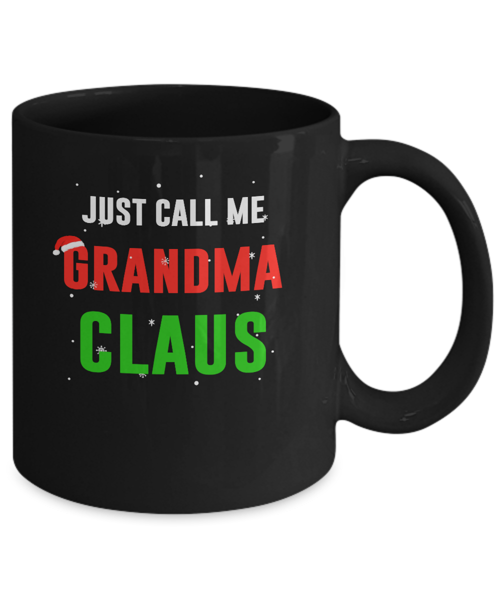 Santa Grandma Claus Matching Family Christmas Pajamas Mug-Coffee Mug-11oz Mug-Black