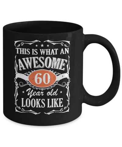 Vintage This Is What An Awesome 60 Year Old 1961 Birthday Mug-Coffee Mug-11oz Mug-Black