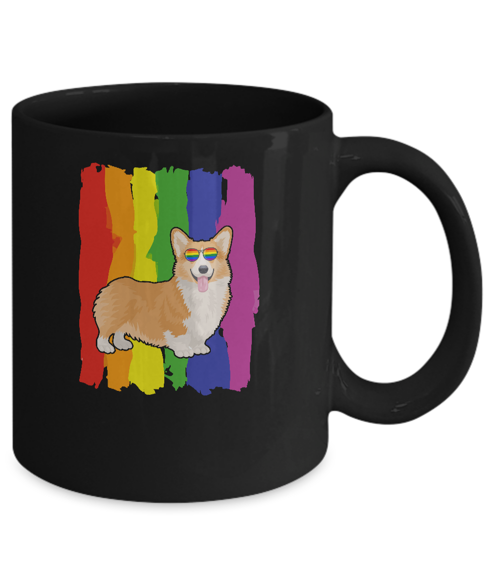Funny Corgi LGBT LGBT Pride Gifts Mug-Coffee Mug-11oz Mug-Black