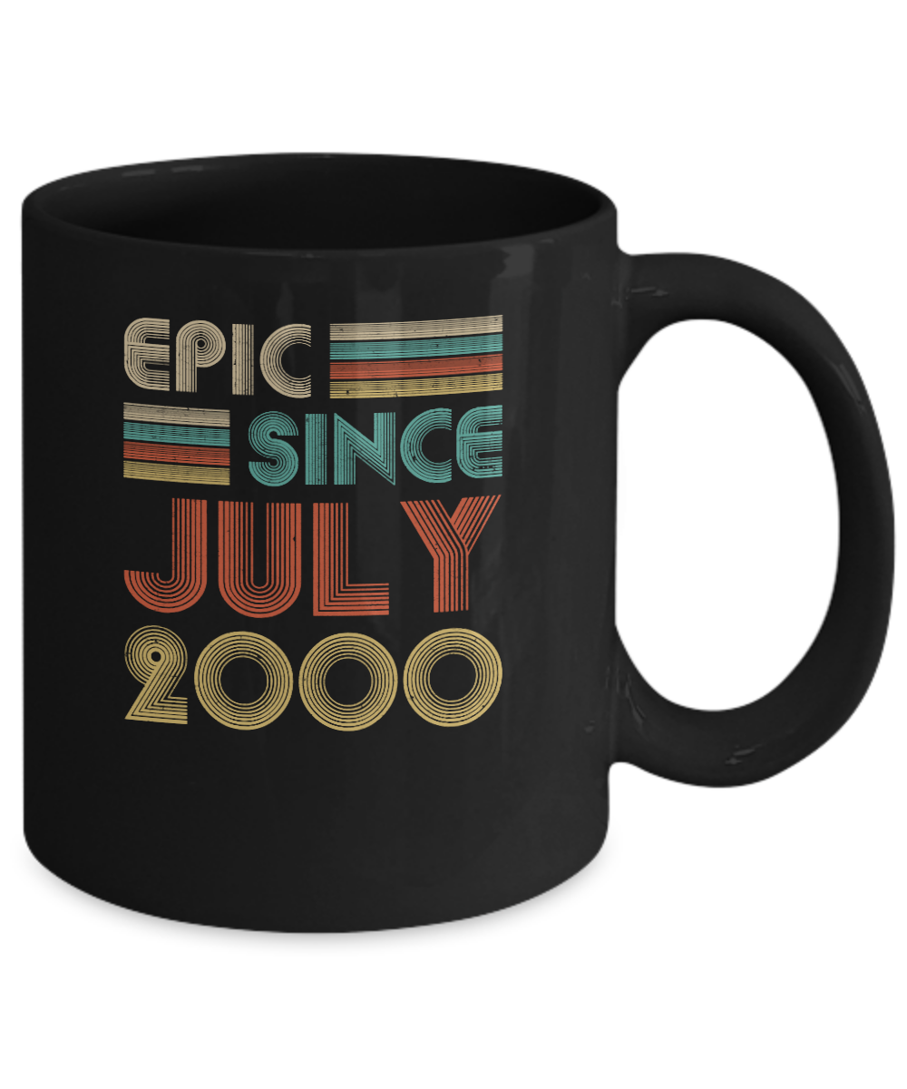 Epic Since July 2000 Vintage 21th Birthday Gifts Mug-Coffee Mug-11oz Mug-Black