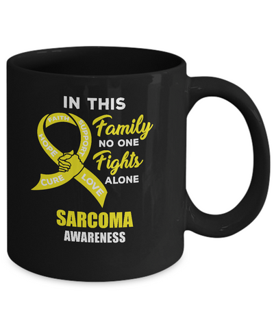 In This School No One Fights Sarcoma Awareness Alone Mug-Coffee Mug-11oz Mug-Black