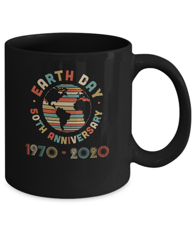 Earth Day 50th Anniversary 1970 Retro Sunset Gifts Mug-Coffee Mug-11oz Mug-Black