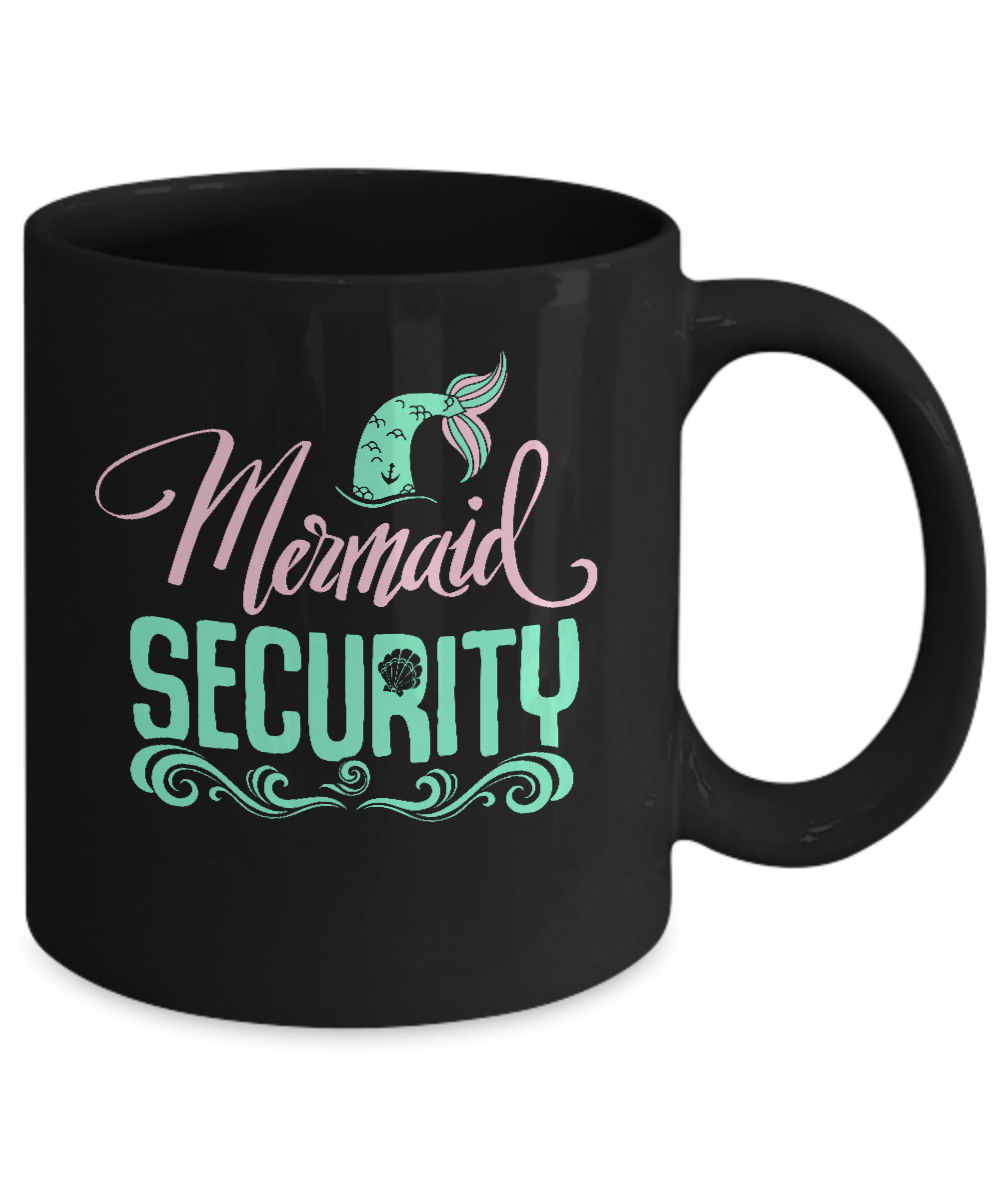 Mermaid Security Mug-Coffee Mug-11oz Mug-Black