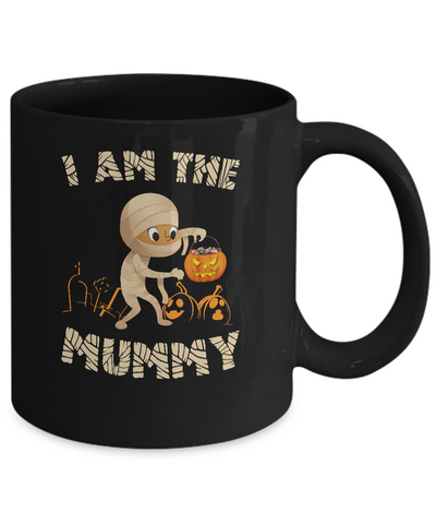 Matching Halloween Costume I Am The Mummy Mom Mug-Coffee Mug-11oz Mug-Black