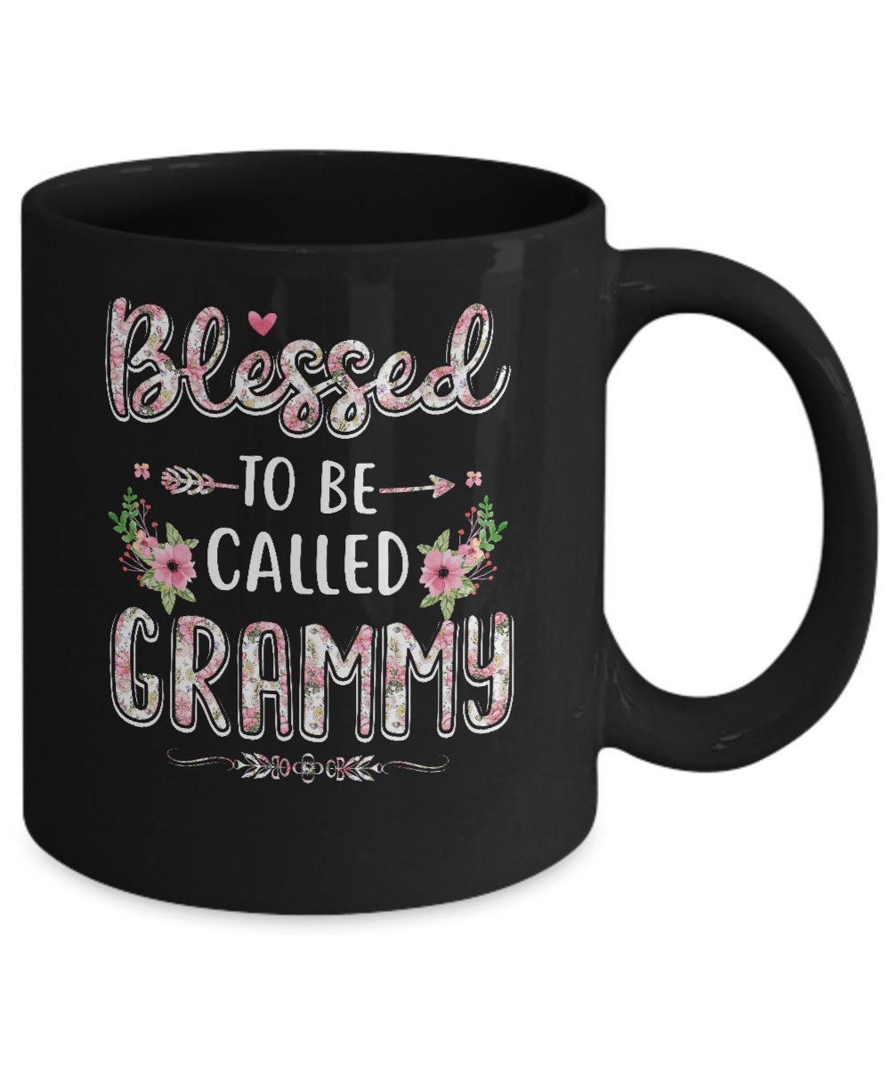 Funny Grandma Gifts Blessed To Be Called Grammy Mug-Coffee Mug-11oz Mug-Black