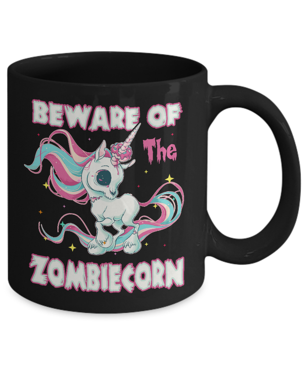 Beware Of The Zombiecorn Unicorn Mug-Coffee Mug-11oz Mug-Black