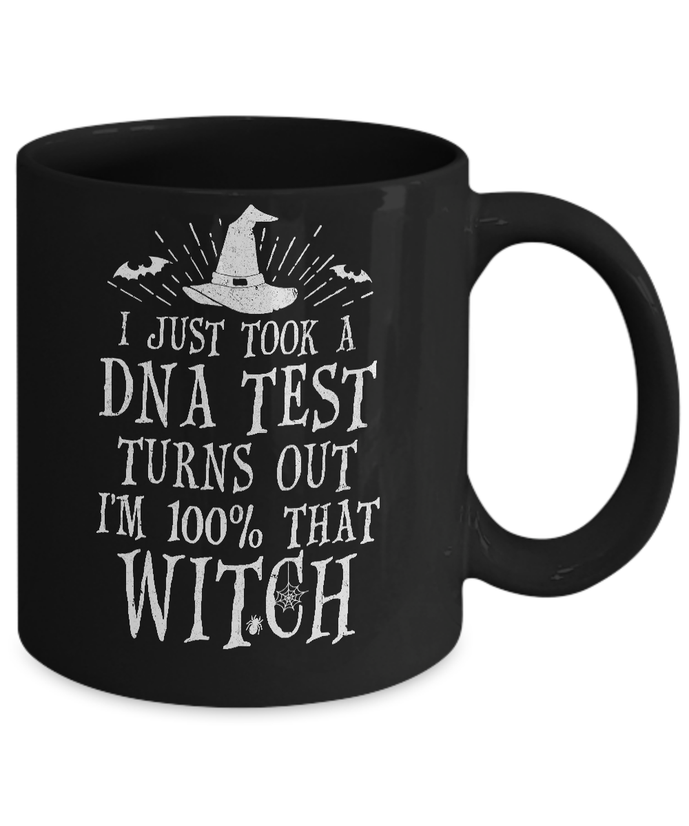 Im 100 Percent With That Witch Halloween Funny Costume Mug-Coffee Mug-11oz Mug-Black