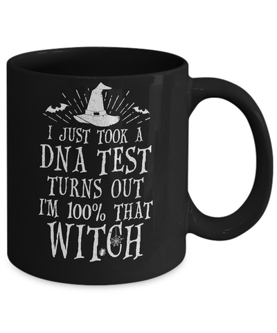 Im 100 Percent With That Witch Halloween Funny Costume Mug-Coffee Mug-11oz Mug-Black