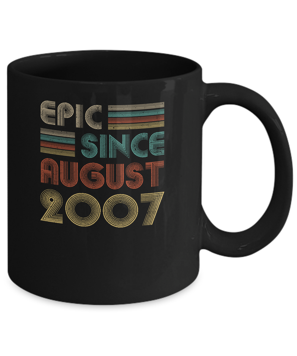 Epic Since August 2007 14th Birthday Gift 14 Yrs Old Mug-Coffee Mug-11oz Mug-Black