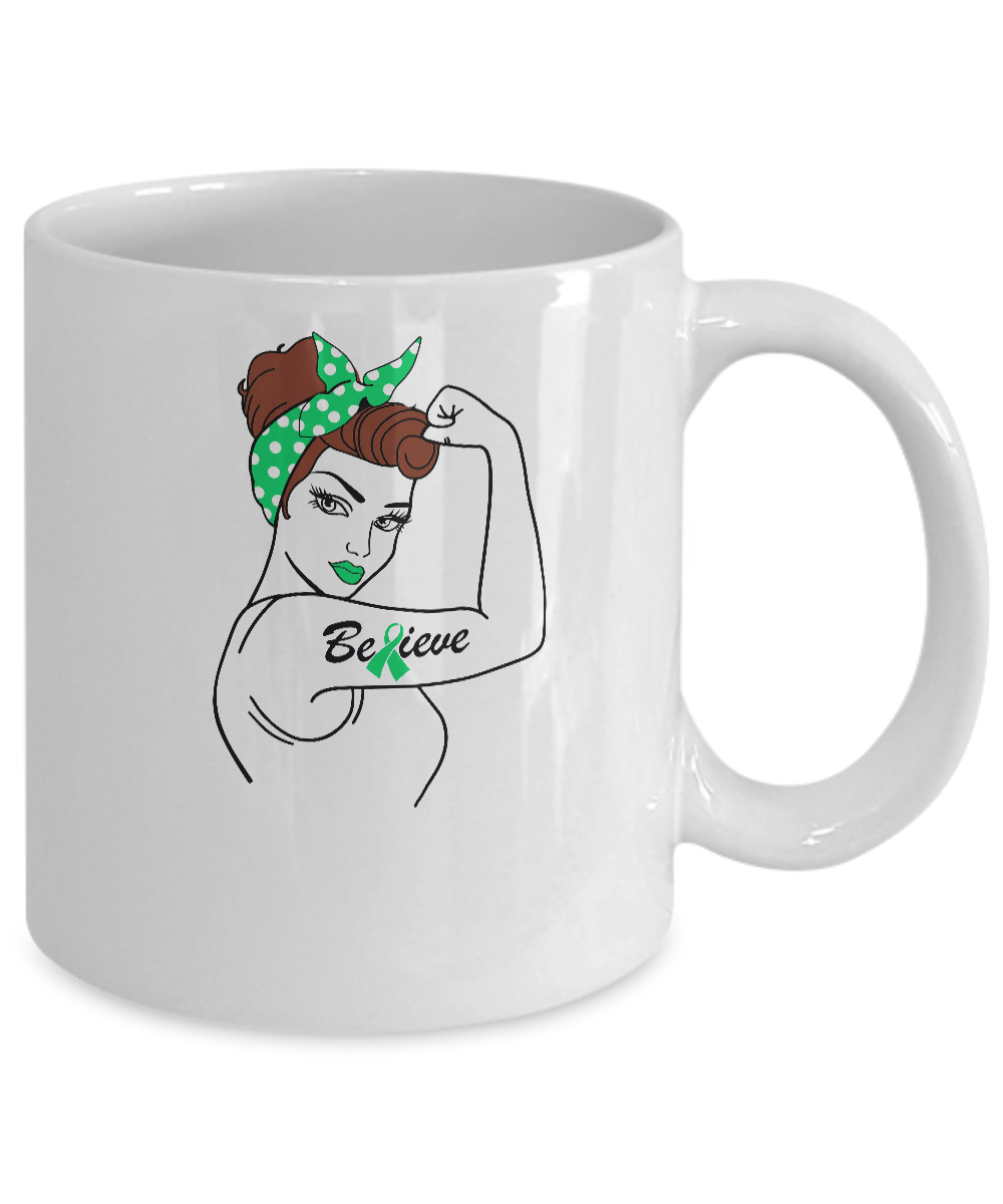 Support Lymphoma Liver Cancer Awareness Warrior Believe Mug-Coffee Mug-11oz Mug-White