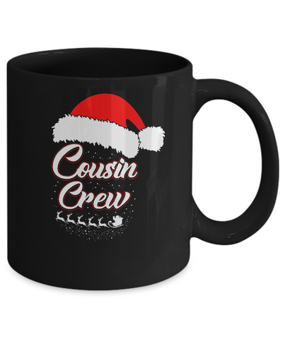 Cousin Crew Matching Family Funny Christmas Mug-Coffee Mug-11oz Mug-Black