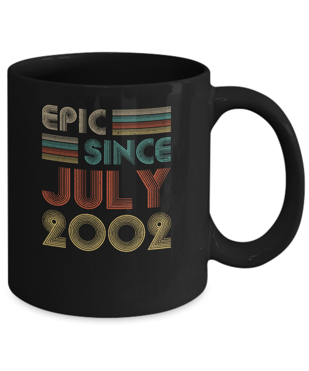 Epic Since July 2002 Vintage 19th Birthday Gifts Mug-Coffee Mug-11oz Mug-Black