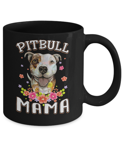 Proud Pitbull Mom Pitbull Mama Mug-Coffee Mug-11oz Mug-Black