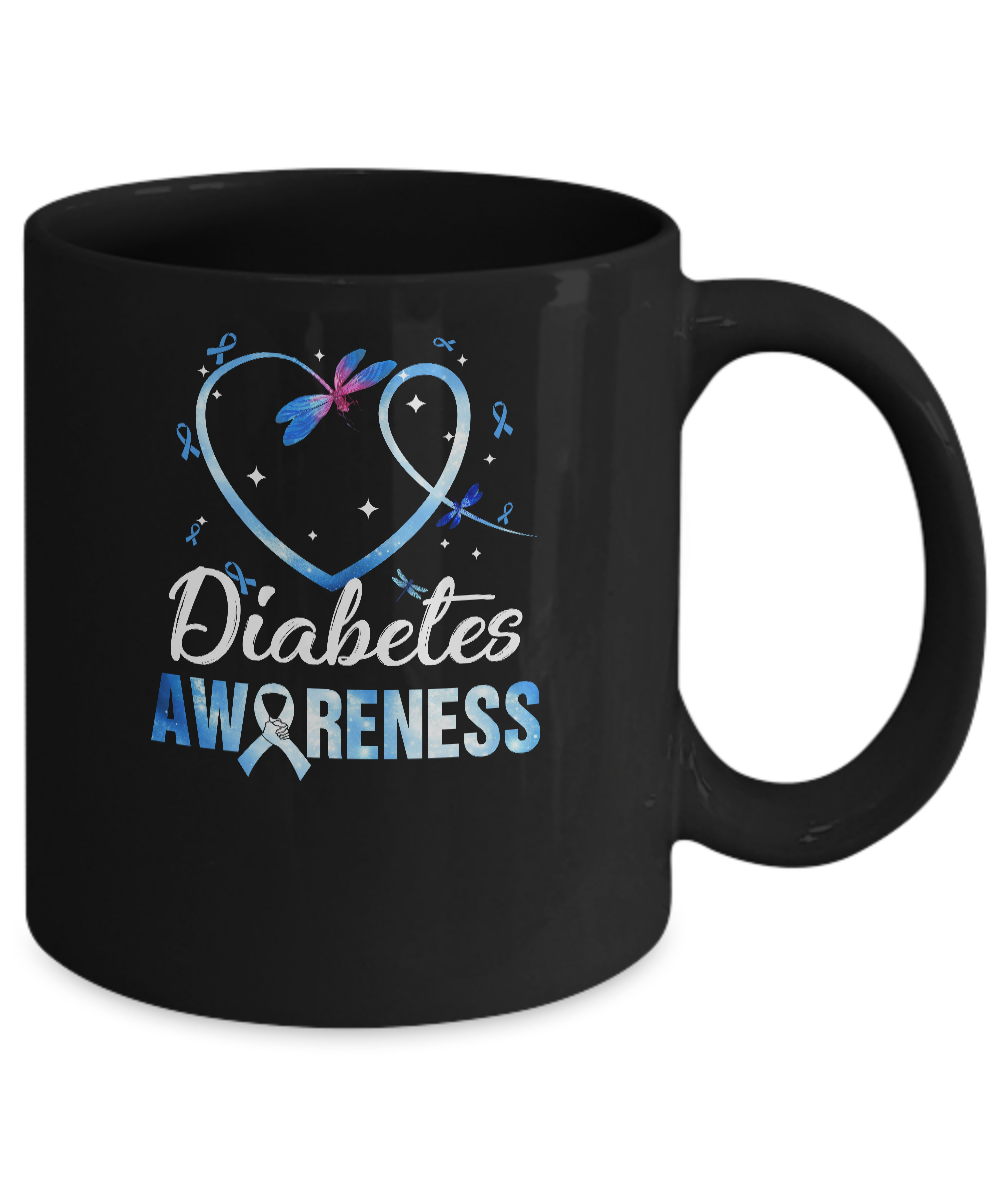 Dragonfly Diabetes Awareness Mug-Coffee Mug-11oz Mug-Black