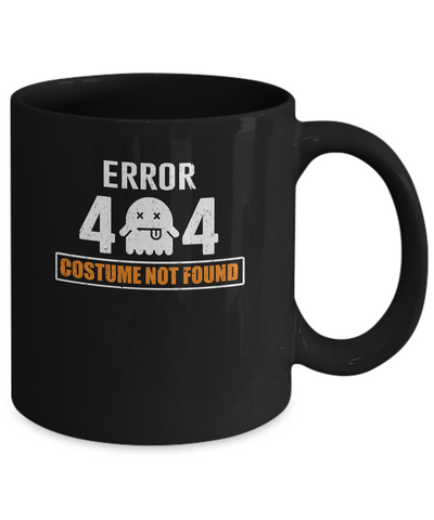 Funny Halloween Error 404 Costume Not Found Mug-Coffee Mug-11oz Mug-Black