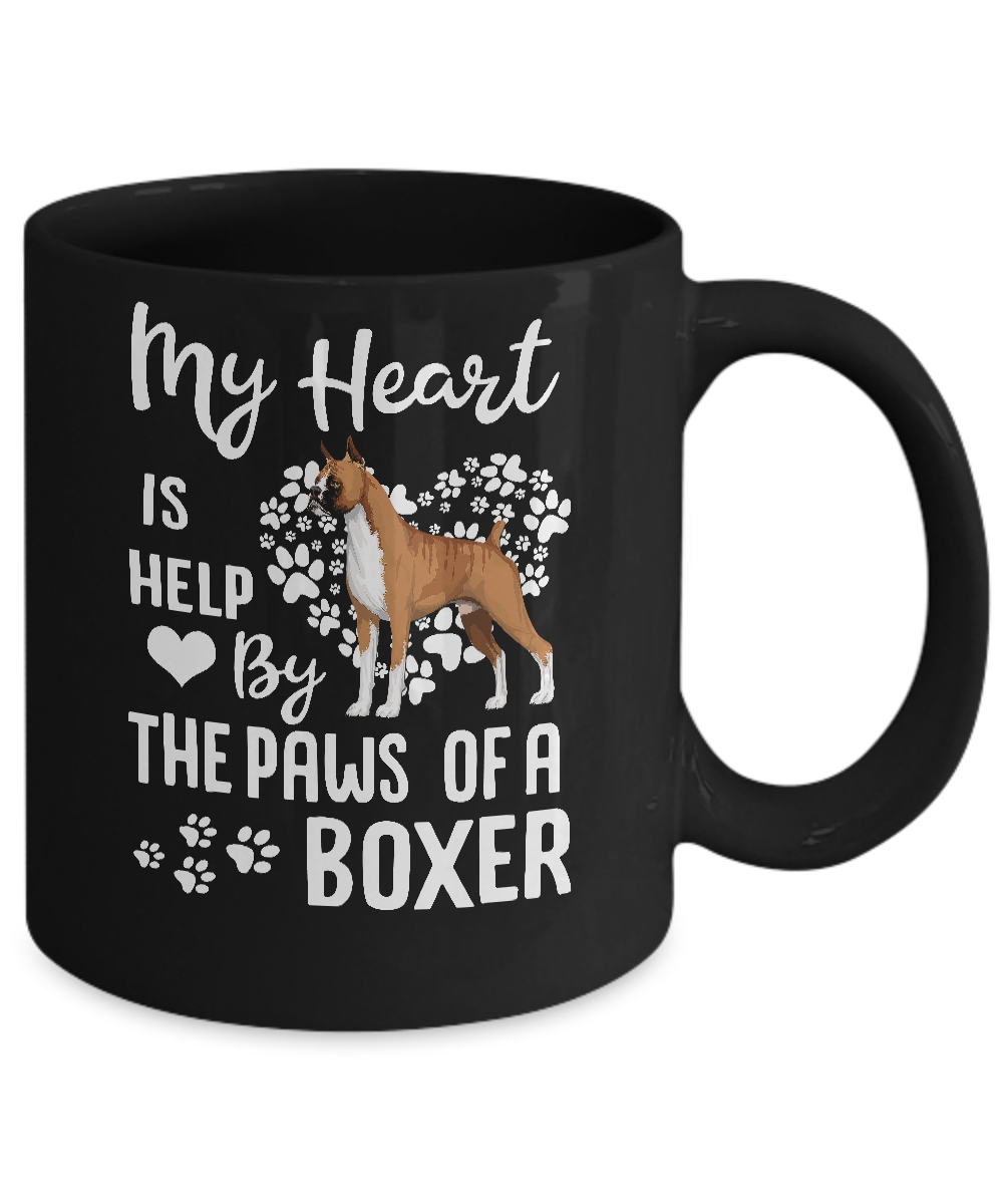 My Heart Is Held By The Paws Of A Boxer Lover Mug-Coffee Mug-11oz Mug-Black