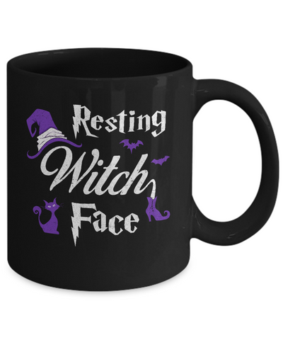 Halloween Resting Witch Face Witches Mug-Coffee Mug-11oz Mug-Black