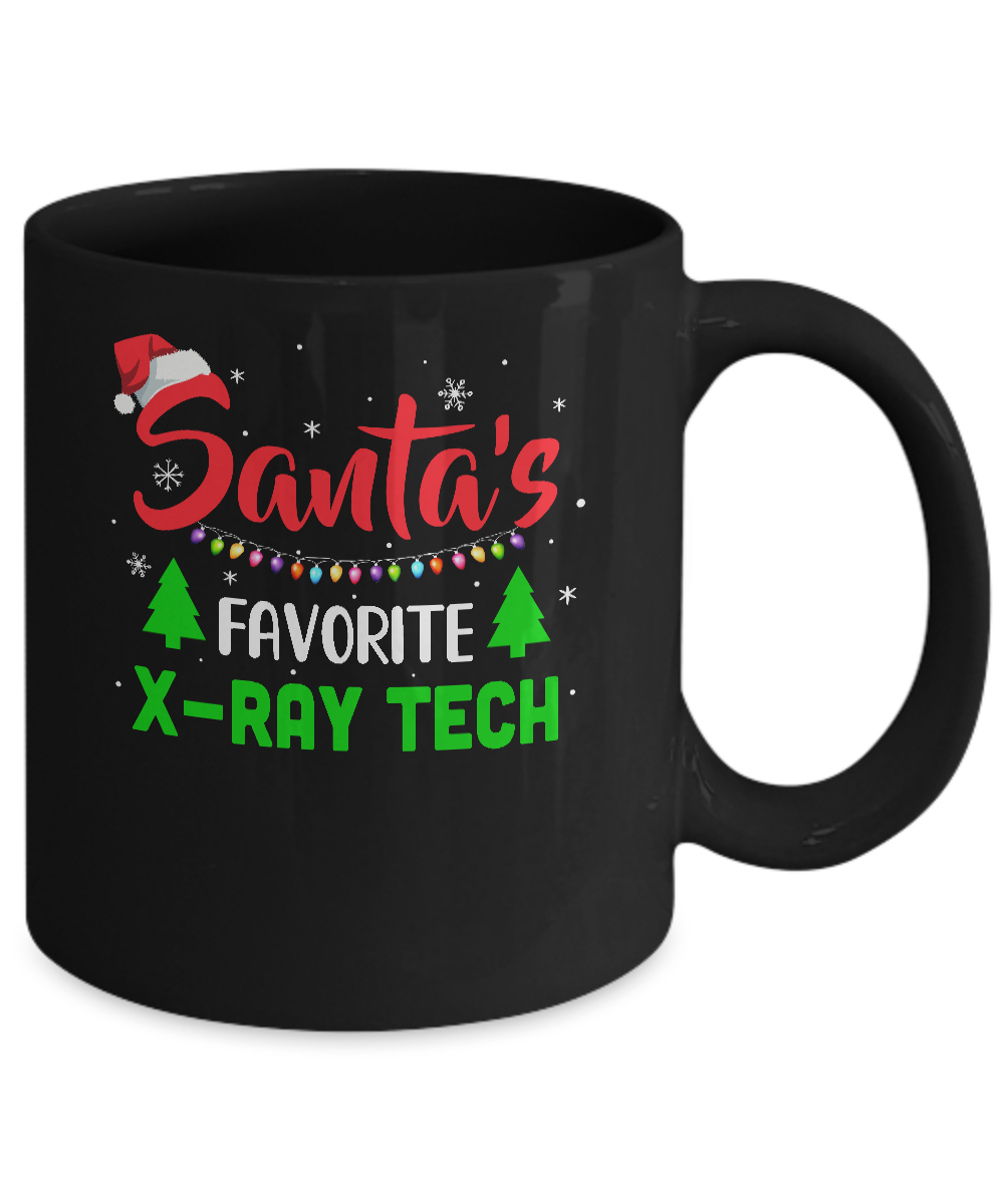 Santa's Favorite X-ray Tech Funny Christmas Xmas Gifts Mug-Coffee Mug-11oz Mug-Black