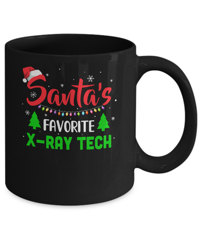 Santa's Favorite X-ray Tech Funny Christmas Xmas Gifts Mug-Coffee Mug-11oz Mug-Black