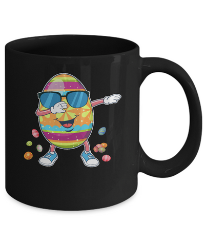 Easter Funny Birthday Dabbing Egg Gift Kids Mug-Coffee Mug-11oz Mug-Black