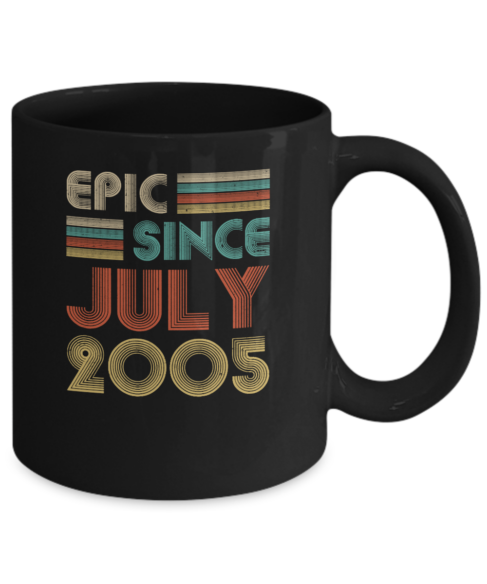 Epic Since July 2005 Vintage 16th Birthday Gifts Mug-Coffee Mug-11oz Mug-Black