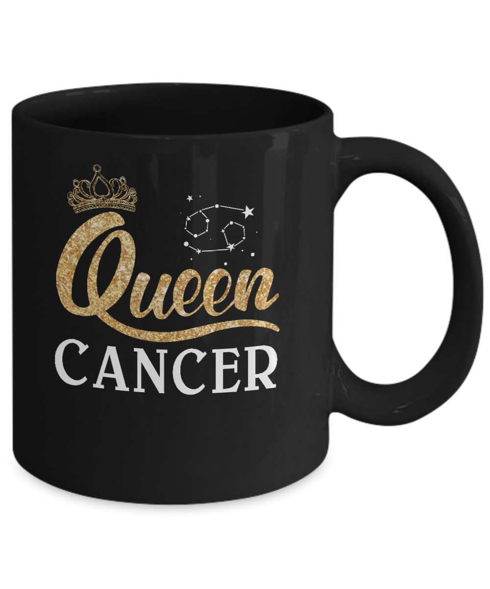 Queen Cancer Zodiac June July Birthday Gift Mug-Coffee Mug-11oz Mug-Black