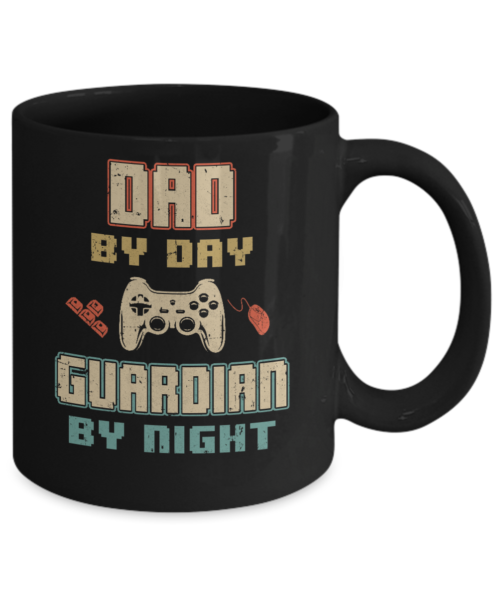 Dad By Day Guardian By Night Gaming Mug-Coffee Mug-11oz Mug-Black