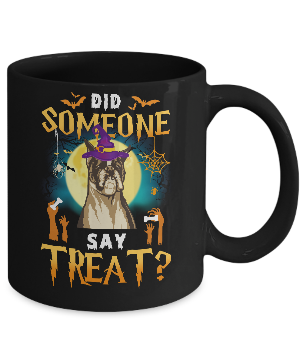 Did Someone Say Treat Boxer Halloween Costume Mug-Coffee Mug-11oz Mug-Black