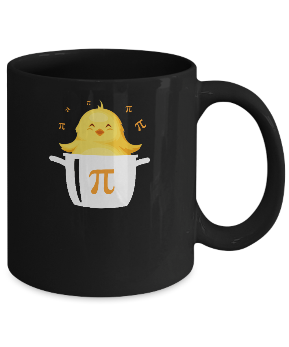 Funny Chicken Pot Pie Chicken Pot Happy Pi Day Mug-Coffee Mug-11oz Mug-Black