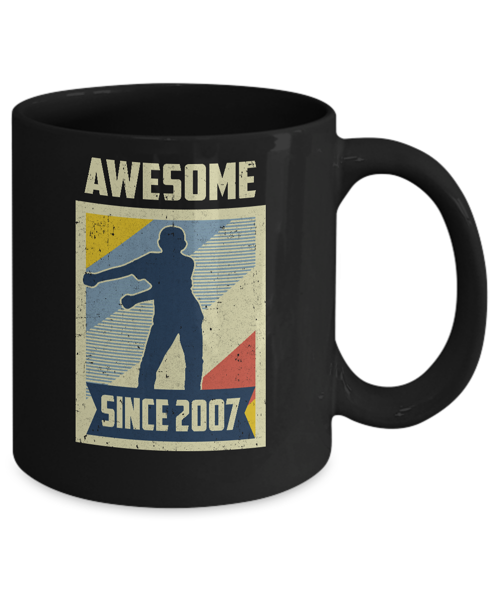 Vintage Floss 14th 2007 Birthday Gift for 14 Years Old Youth Mug-Coffee Mug-11oz Mug-Black