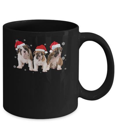 Funny Bulldogs Puppies Christmas Dog Gift Mug-Coffee Mug-11oz Mug-Black