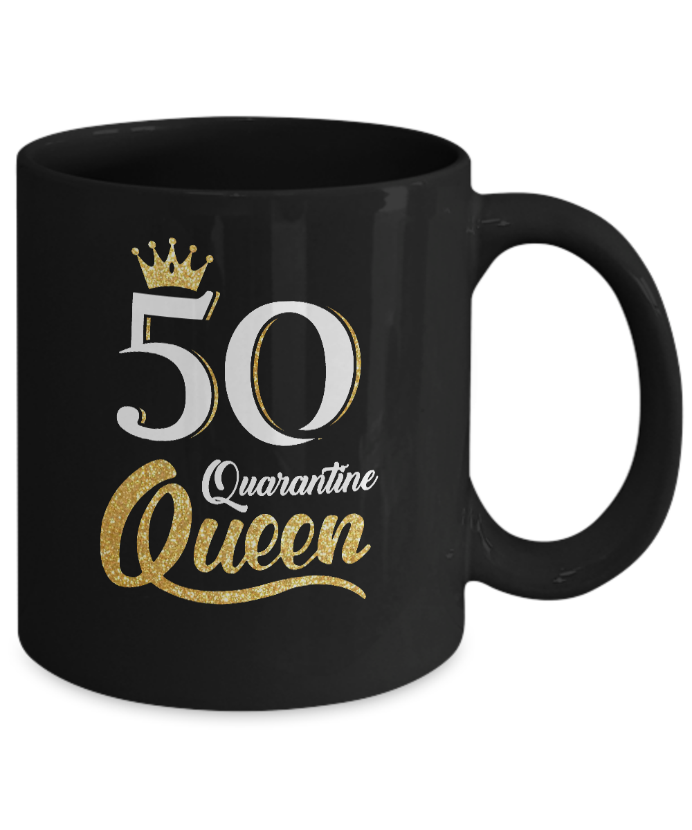 Born In 1971 My 50th Birthday Quarantine Queen Mug-Coffee Mug-11oz Mug-Black