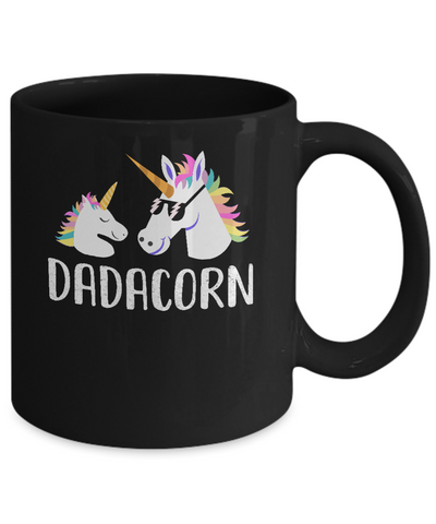 Dadacorn Unicorn Dad And Baby Fathers Day Mug-Coffee Mug-11oz Mug-Black