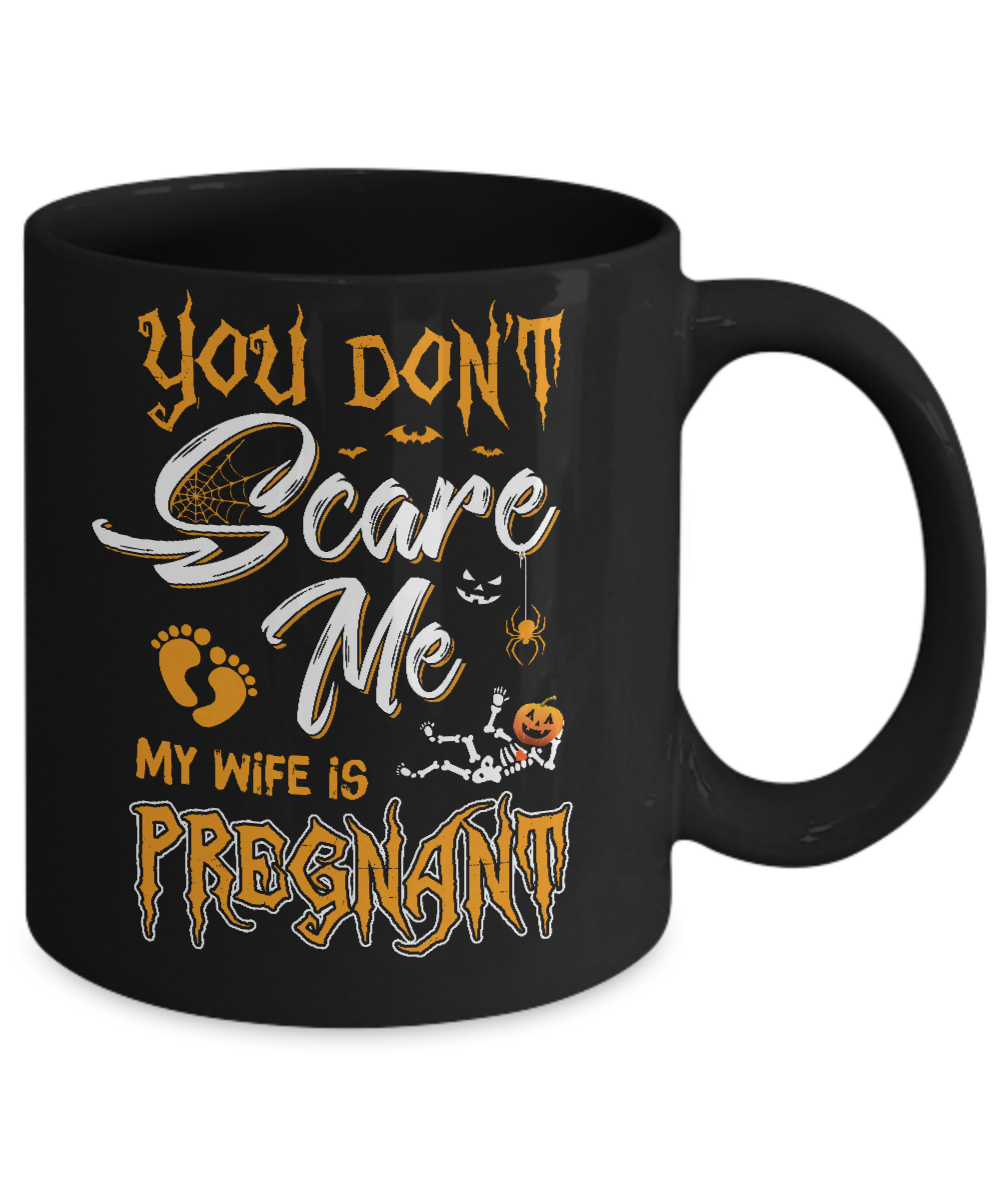Funny Pregnant Wife Husband Halloween Costume Mug-Coffee Mug-11oz Mug-Black