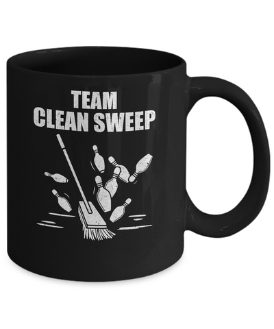 Funny Clean Sweep Bowling Mug-Coffee Mug-11oz Mug-Black