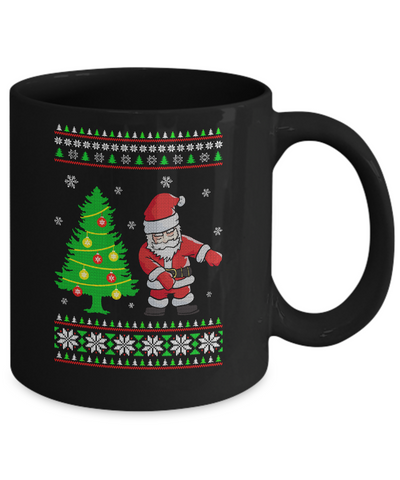 Floss Dance Flossing Santa Christmas Ugly Sweater Mug-Coffee Mug-11oz Mug-Black