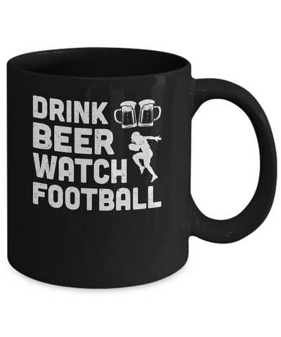 Drink Beer Watch Football For Gameday Mug-Coffee Mug-11oz Mug-Black