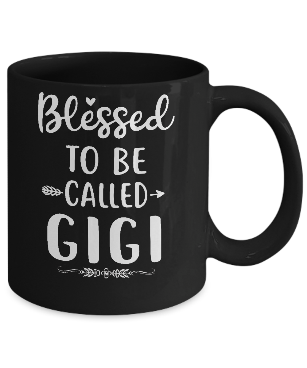 Funny Grandma Blessed To Be Called Gigi Mug-Coffee Mug-11oz Mug-Black