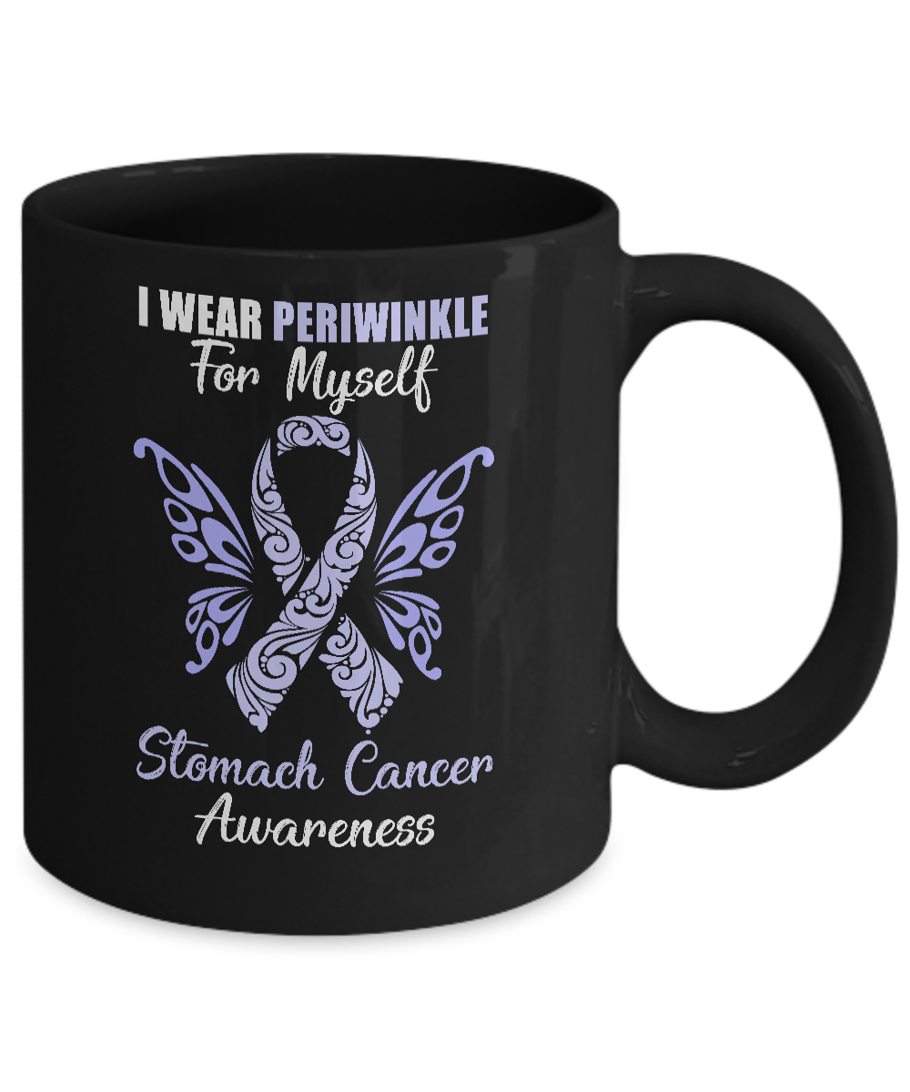 I Wear Periwinkle For Myself Stomach Cancer Awareness Gift Mug-Coffee Mug-11oz Mug-Black