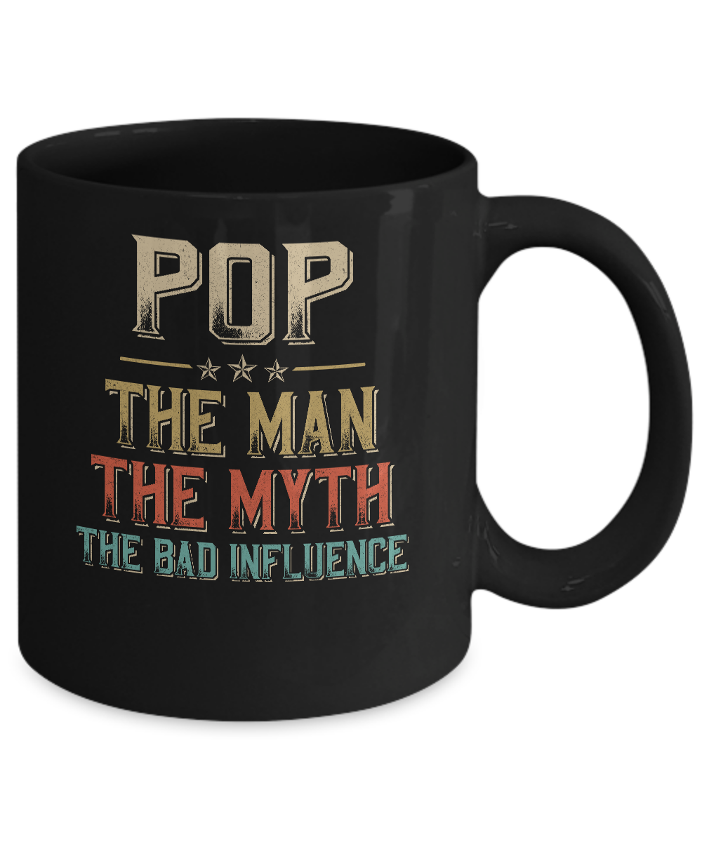 Vintage Pop The Man The Myth The Bad Influence Mug-Coffee Mug-11oz Mug-Black