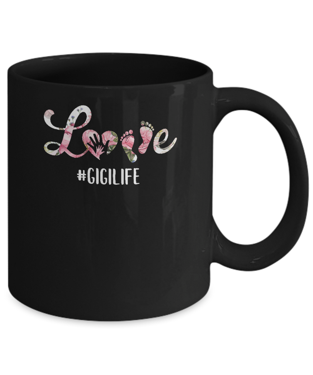 Love Gigilife Matching Grandchild And Gigi Gifts Mug-Coffee Mug-11oz Mug-Black