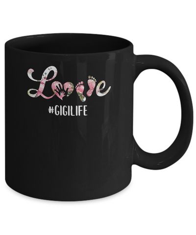 Love Gigilife Matching Grandchild And Gigi Gifts Mug-Coffee Mug-11oz Mug-Black