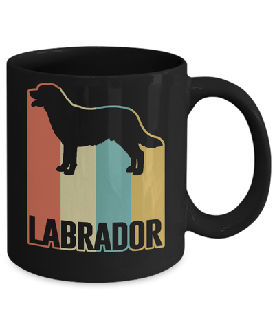 Classic Vintage Retro Style Labrador Dog Mug-Coffee Mug-11oz Mug-Black