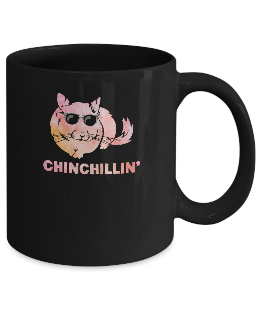 Chinchillin' Funny Chinchilla Lovers Mug-Coffee Mug-11oz Mug-Black