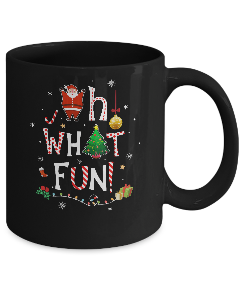 Oh What Fun Christmas Tree Funny Xmas Mug-Coffee Mug-11oz Mug-Black