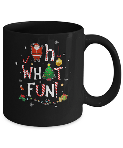 Oh What Fun Christmas Tree Funny Xmas Mug-Coffee Mug-11oz Mug-Black