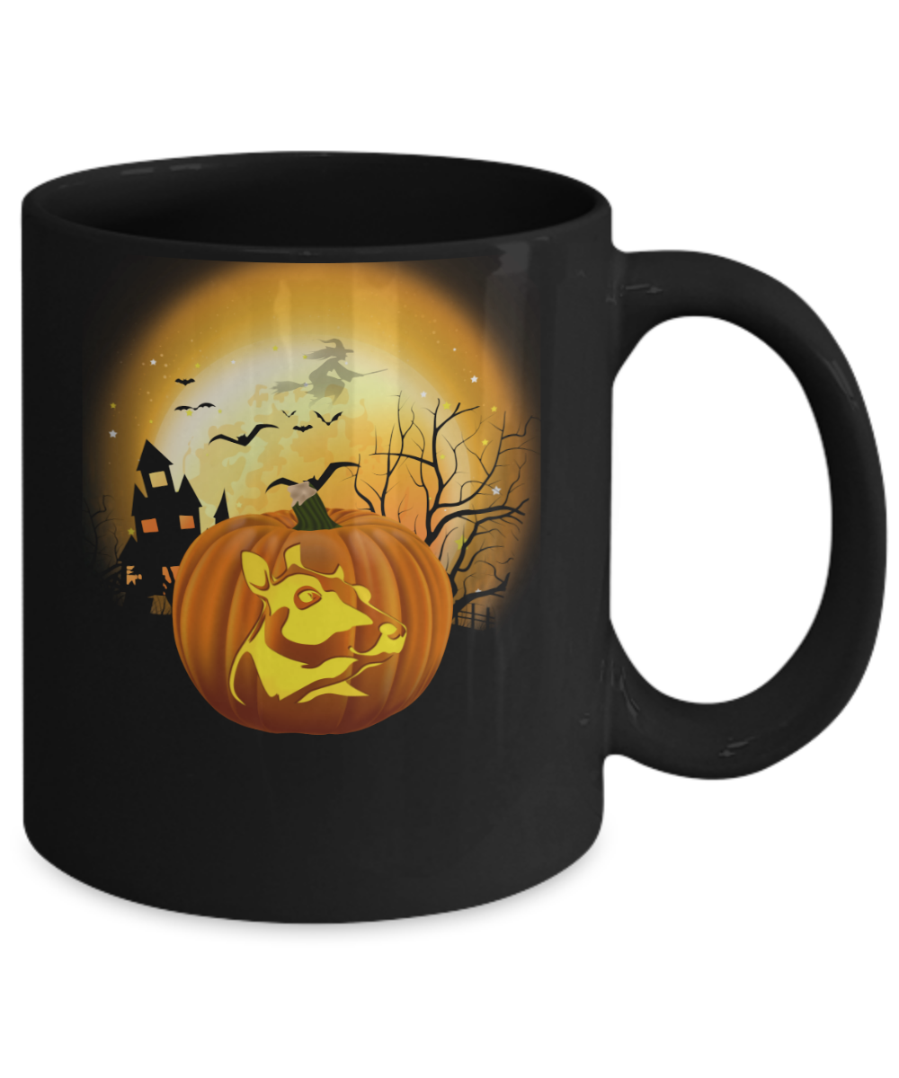 Pumpkin Cow Halloween Human Costume Mug-Coffee Mug-11oz Mug-Black